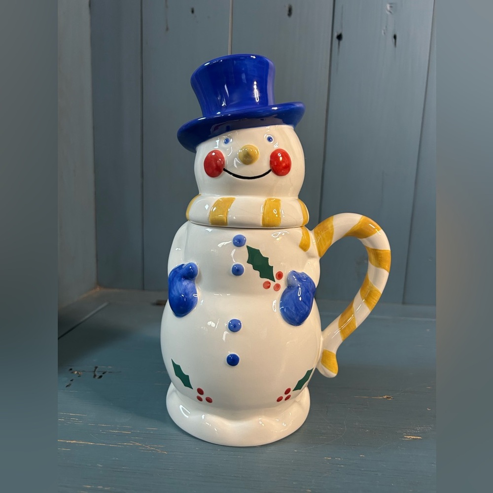 Temptations Snowman Mug with Blue Hat
